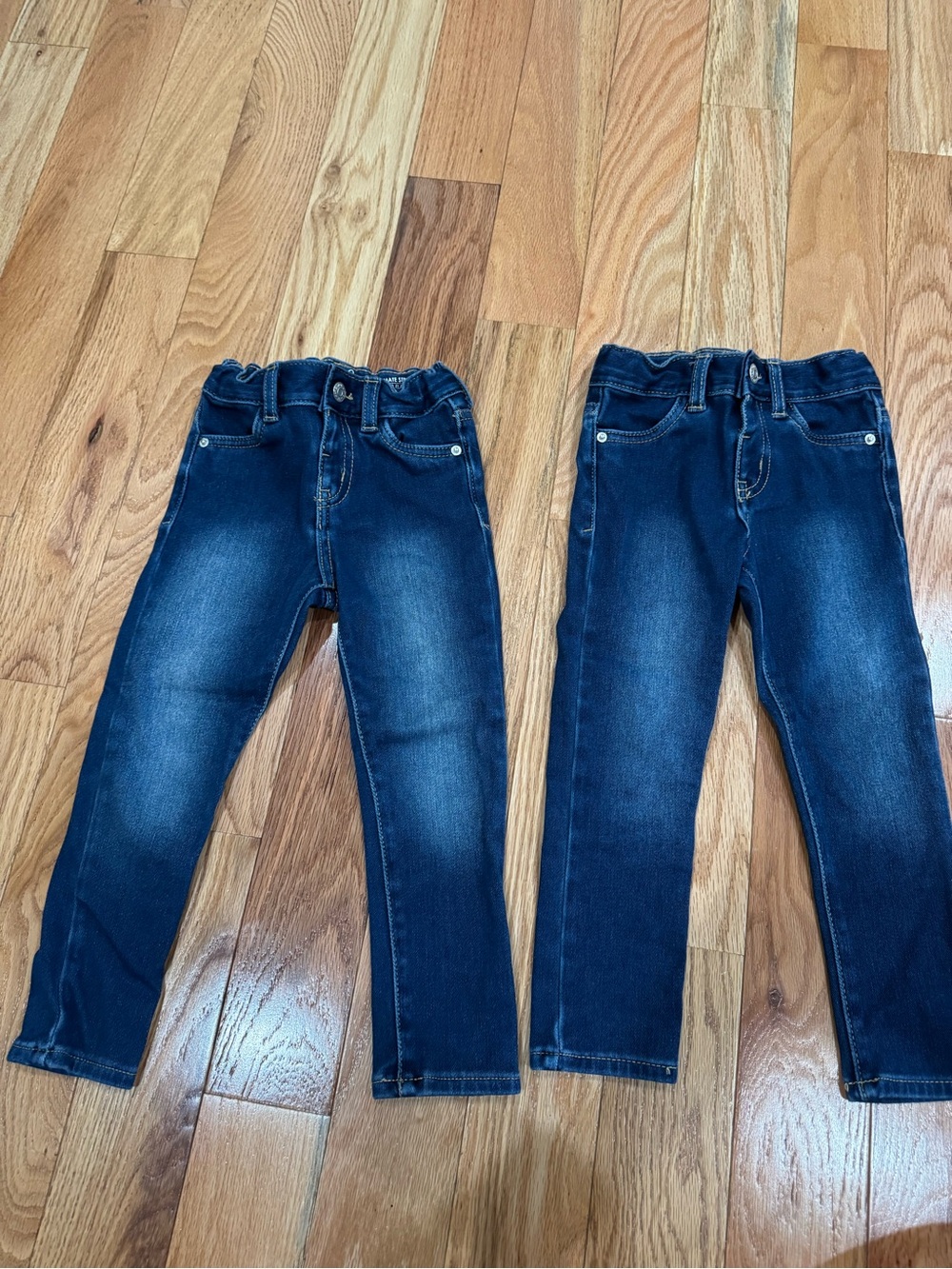 Cat & Jack Toddler Girls Dark Blue Denim Jeggings - Stretch Comfort (2 pair)